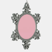Roze Tin Sneeuwvlok Ornament (Links)