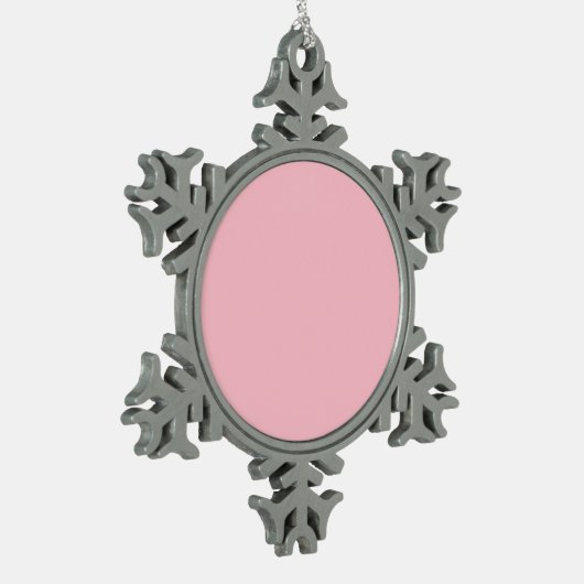 Roze Tin Sneeuwvlok Ornament (Links)
