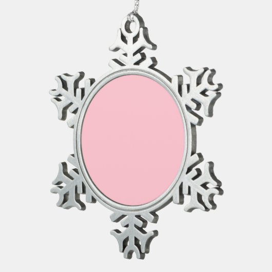 Roze Tin Sneeuwvlok Ornament (Rechts)