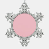 Roze Tin Sneeuwvlok Ornament (Voorkant)