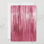  Roze Tinsel Stripes Vrijgezellenfeest Kaart (Achterkant)