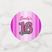 roze tinstrips en glitter confetti (Kleine voorkant)