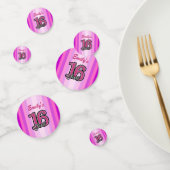 roze tinstrips en glitter confetti (Groep)