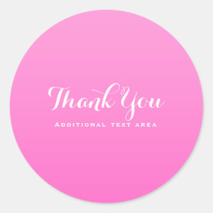 Roze tint Eenvoudig Minimalisme Modern Aangepast Ronde Sticker