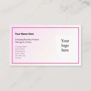 Roze Tint Gradi. en Rasp. Roze Logo standaard Visitekaartje