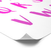 Roze tinten alfabet hoofdletters Kinder kamer Poster (Hoek)