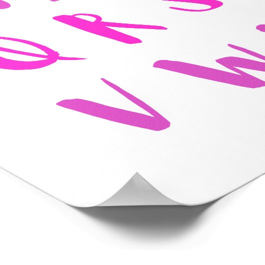 Roze tinten alfabet hoofdletters Kinder kamer Poster (Hoek)