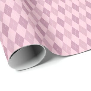 Roze Tinten Argyle Inpakpapier