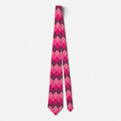 Roze tinten argyle sportief preppy stropdas (Voorkant)