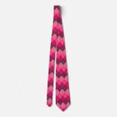 Roze tinten argyle sportief preppy stropdas (Achterkant)
