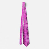 Roze tinten Disco Glitter Print Stropdas (Achterkant)