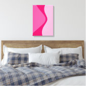 Roze tinten gebogen geometrische vormen canvas afdruk (Insitu (Slaapkamer))
