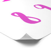 Roze tinten Getallen Zero Ten 0 10 Teacher Kind Ka Poster (Hoek)