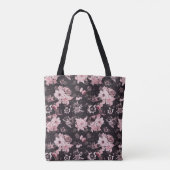 Roze tinten in de donkere - getexteerde versie tote bag (Achterkant)