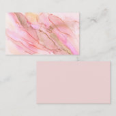 Roze tinten in de kleuren van de inkt met goud informatiekaartje (Voorkant / Achterkant)