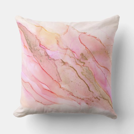 Roze tinten in de kleuren van de inkt met goud kussen (Voorkant)