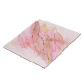 Roze tinten in de kleuren van de inkt met goud tegeltje (Zijkant)