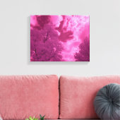 Roze Tinten Infrarood Wolk Canvas Afdruk (Insitu (Woonkamer))