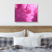 Roze Tinten Infrarood Wolk Canvas Afdruk (Insitu (Slaapkamer))