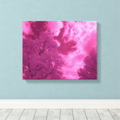 Roze Tinten Infrarood Wolk Canvas Afdruk (Insitu (Houten vloer))