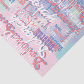 Roze tinten Patroonnaam gepersonaliseerd Tissuepapier (Detail)