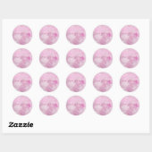 Roze tinten ronde sticker (Vel)