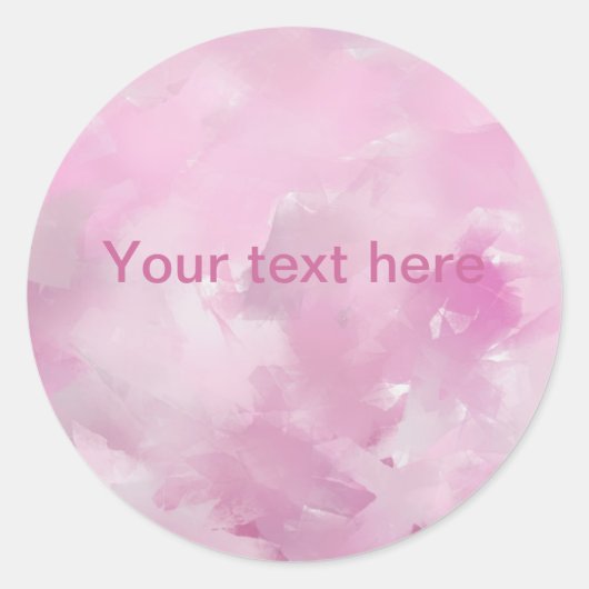 Roze tinten ronde sticker (Voorkant)