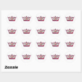 Roze tinten van een Tiara stickers (Vel)