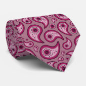 Roze tinten van Paisley Design Pattern Stropdas (Opgerold)