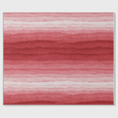 Roze tinten waterverf verloop strepen cadeaupapier (Vlak)