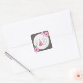 Roze Tipi Baby shower Sticker (Envelop)