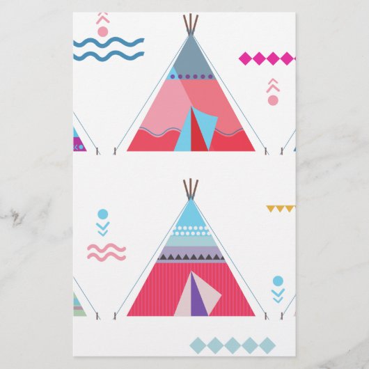 roze tipi briefpapier (Voorkant)