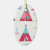 roze tipi keramisch ornament (Rechts)