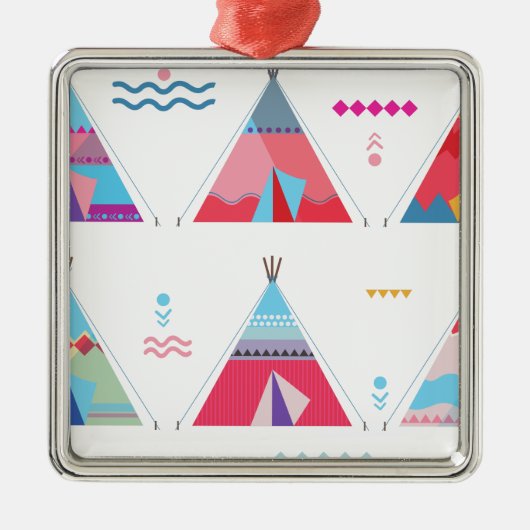 roze tipi metalen ornament (Voorkant)
