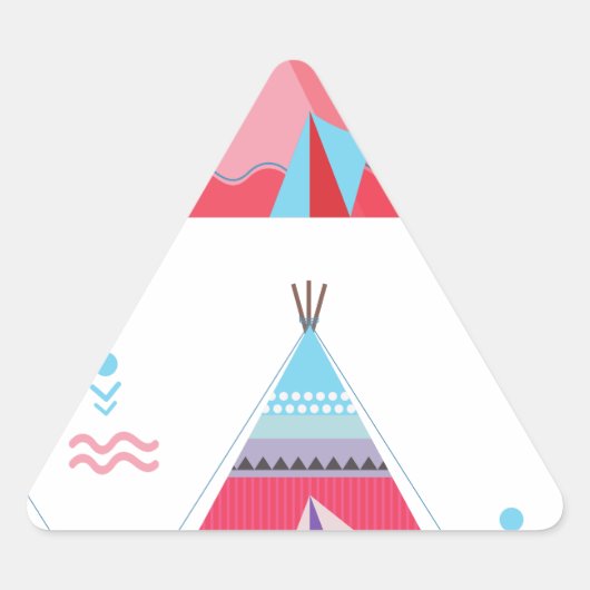 roze tipi sticker (Voorkant)