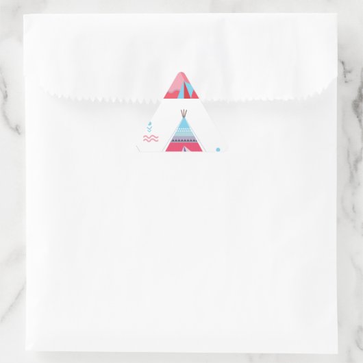 roze tipi sticker (Tas)