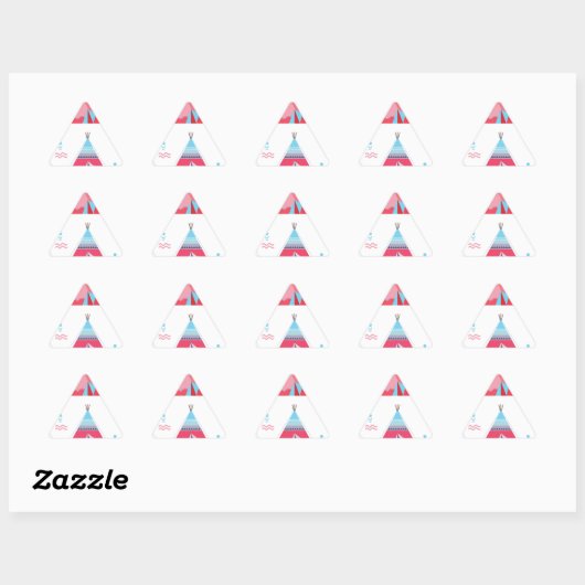 roze tipi sticker (Vel)