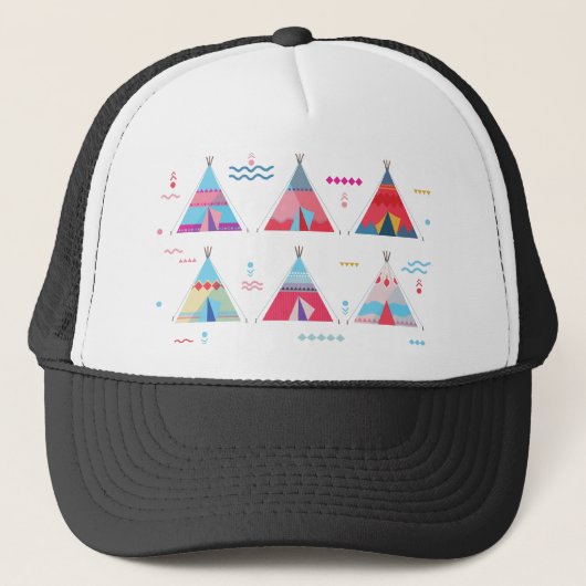 roze tipi trucker pet (Voorkant)