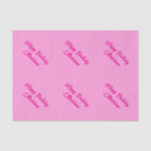 Roze Tissue Papier met je eigen tekst (Voorkant)