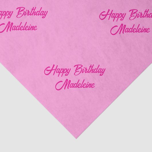 Roze Tissue Papier met je eigen tekst (Detail)