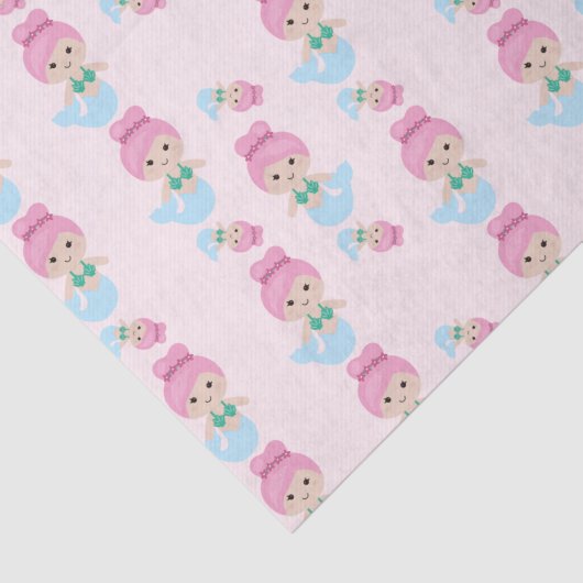 Roze tissuepapier voor het schildklierpatroon (Detail)