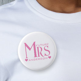 Roze Toekomstige Mrs Verlovingsfeest Bruidsjurk Bo Ronde Button 3,2 Cm