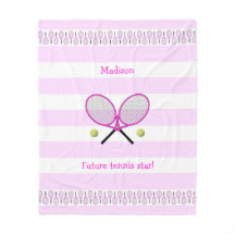 Roze toekomstige tennisster gepersonaliseerd in st