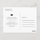 Roze Toen en Nu Fotocollage Afstuderen Briefkaart (Achterkant)