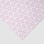 Roze toermalijn edelsteen hart patroon weefsel tissuepapier (Detail)