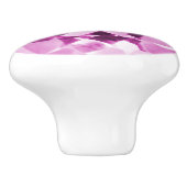 Roze toermalijn illusie keramische knop (Zijkant)