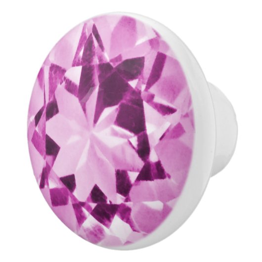 Roze toermalijn illusie keramische knop (Rechts)