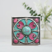 Roze Toermalijn Oktober Geboortesteen Kaart (Staand voorkant)