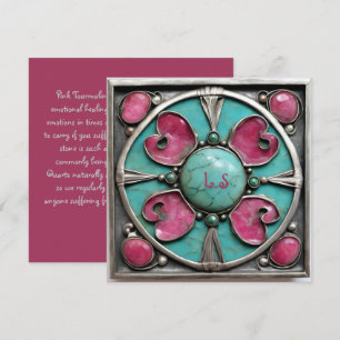 Roze Toermalijn Oktober Geboortesteen Kaart