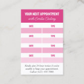 Roze Toevoegen Logo Haar Stylist Volgende Afsprake Afsprakenkaartje (Voorkant)